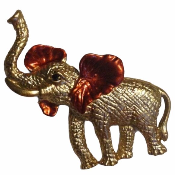 (L1) Elephant Brooch - Picture 1 of 5